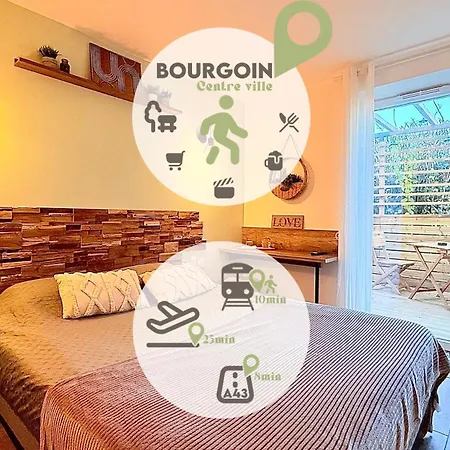 Guest house Luna Monkey, & Terrasse Privee, Centre Bourgoin-Jallieu